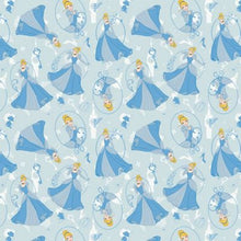 Load image into Gallery viewer, Cinderella Dancing at the Ball Blue Fabric Nurse Medical Scrub Top Unisex Style for Men & Women