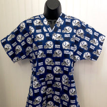 Load image into Gallery viewer, Football Colts Medical Scrub Top Unisex Relaxed Fit Men's Scrub Top Women's Scrub Top