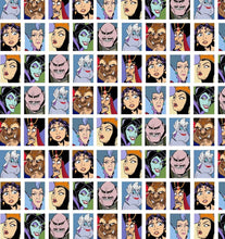 Load image into Gallery viewer, Villains Ursula Beast Jafar Mother Gothel Lady Tremaine Evil Queen Maleficent Shan Yu Squared Fabric Unisex Medical Surgical Scrub Caps Men & Women Tie Back and Bouffant Hat Styles