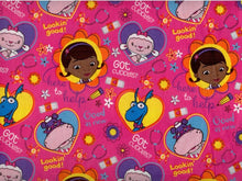 Load image into Gallery viewer, Doc McStuffins Got Cutties Pink Fabric Stethoscope sock cover for Medical Professionals