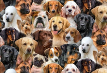 Load image into Gallery viewer, Animals Variety of Dog Breeds Packed Fabric Unisex Medical Surgical Scrub Caps Men & Women Tie Back and Bouffant Hat Styles