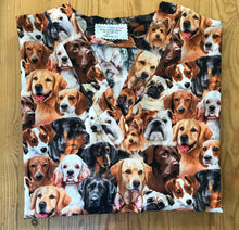 Load image into Gallery viewer, Dog Breeds Medical Scrub Top Packed veterinary Tech Unisex Style for Men & Women