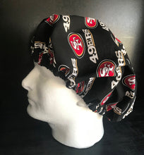 Load image into Gallery viewer, SF 49ERS FOOTBALL Unisex Medical Surgical Scrub Caps Men & Women Tie Back and Bouffant Hat Styles