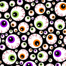 Load image into Gallery viewer, Halloween Scary Eye Balls Medical Scrub Top Unisex Style for Men & Women