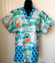 Load image into Gallery viewer, Finding Dory & Friends Dory Pockets Fabric Nurse Medical Scrub Top Unisex Style for Men & Women
