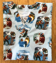 Load image into Gallery viewer, Men Fishing Sport Medical Scrub Top Unisex Male Nurse & Women
