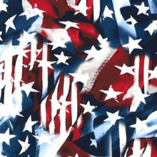 Load image into Gallery viewer, Patriotic American USA Flags Stars & Stripes Red White Blue Fabric Unisex Medical Surgical Scrub Caps Men & Women Tie Back and Bouffant Hat Styles