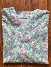 Load image into Gallery viewer, Floral Medical Scrub Top Spring Has Sprung Flowers Unisex Relaxed Style for Men & Women