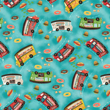 Load image into Gallery viewer, Yummy Variety of Food Trucks Nurse Medical Scrub Top Unisex Style for Men & Women