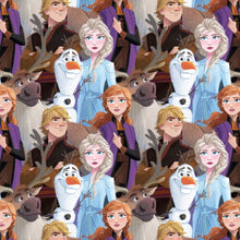 Load image into Gallery viewer, Frozen Characters Elsa Anna Olaf Kristoff Sven Packed Fabric Unisex Medical Surgical Scrub Caps Men & Women Tie Back and Bouffant Hat Styles