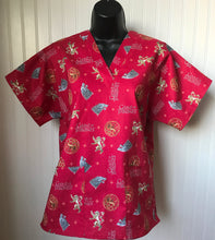 Load image into Gallery viewer, Game of Thrones Medical Scrub Top You Win or Die Red Fabric Unisex Style for Men & Women