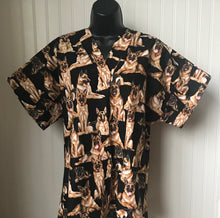 Load image into Gallery viewer, German Shepherd Medical Scrub Top Dogs Veterinary Tech Unisex Style for Men & Women