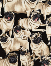 Load image into Gallery viewer, Animals Awwwh Look at that Face Pugs Puppy Dogs Fabric Unisex Medical Surgical Scrub Caps Men & Women Tie Back and Bouffant Hat Styles