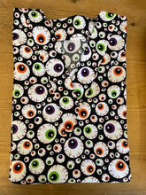 Load image into Gallery viewer, Halloween Medical Scrub Top Scary Eye Balls Unisex Style for Men & Women