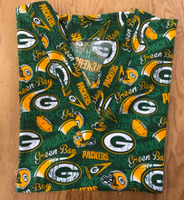 Load image into Gallery viewer, Football Green Bay Packers Medical Scrub Top Unisex Relaxed Fit Men's Scrub Top Women's Scrub Top
