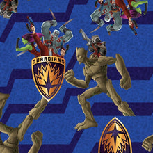 Load image into Gallery viewer, Guardian of the Galaxy Characters Guardian at War Large Print Purple Fabric Unisex Medical Surgical Scrub Caps Men & Women Tie Back and Bouffant Hat Styles