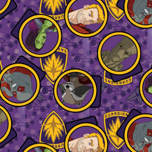 Load image into Gallery viewer, Guardian of the Galaxy Characters in Circles Purple Fabric Nurse Medical Scrub Top Unisex Style Shirt for Men & Women