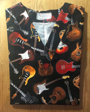Load image into Gallery viewer, Guitars Medical Scrub Top Electric & Acoustic Unisex Style for Men & Women