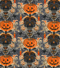 Load image into Gallery viewer, Halloween Sugar Candy Day of the Dead Pumpkins Medical Scrub Top Unisex Style for Men & Women