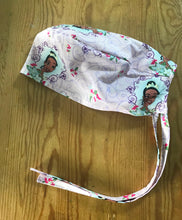 Load image into Gallery viewer, Princess Tiana Princess & The Frog Pink Fabric Unisex Medical Surgical Scrub Caps Men & Women Tie Back and Bouffant Hat Styles