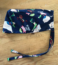 Load image into Gallery viewer, Mulan Be Your Own Hero Blue Fabric Unisex Medical Surgical Scrub Caps Men & Women Tie Back and Bouffant Hat Styles
