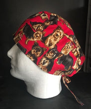 Load image into Gallery viewer, Yorkie Dogs Medical Surgical Scrub Caps Men & Women Tie Back and Bouffant Hat Styles