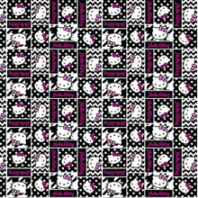 Load image into Gallery viewer, White Kitty Purple Chevron Dots Fabric Unisex Medical Surgical Scrub Caps Men & Women Tie Back and Bouffant Hat Styles