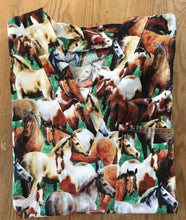 Load image into Gallery viewer, Horses Medical Scrub Top Wild Horses Roaming Unisex Style Shirt for Men & Women