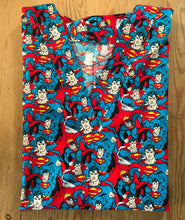 Load image into Gallery viewer, Superman Medical Scrub Top Super Hero Unisex Style Shirt for Men & Women
