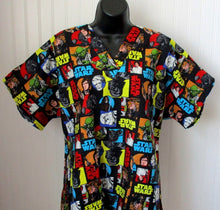Load image into Gallery viewer, Star Wars Classic Characters Medical Scrub Top Unisex Style Shirt for Men and Women Medical Professionals Nurse CNA