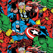 Load image into Gallery viewer, Super Heroes Packed Characters Captain America Iron Man Thor Hulk Fabric Nurse Medical Scrub Top Unisex Style Shirt for Men & Women