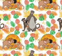 Load image into Gallery viewer, Jungle Book Characters Mowgli Baloo Hatri Jr Bagheera Fabric Unisex Medical Surgical Scrub Caps Men & Women Tie Back and Bouffant Hat Styles