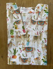 Load image into Gallery viewer, Llama Cactus Chilis Medical Scrub Top Unisex Relaxed Fit Style for Men & Women