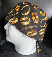 Load image into Gallery viewer, Lord of the Rings Precious Ring Fabric Unisex Medical Surgical Scrub Caps Men & Women Tie Back and Bouffant Hat Styles
