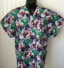 Load image into Gallery viewer, Marvel Superhero Medical Scrub Top Avengers Characters Unisex Style Shirt for Men & Women