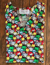 Load image into Gallery viewer, Marvel Superhero Medical Scrub Top AVENGERS Unisex Style