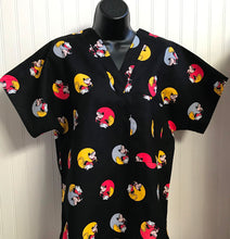 Load image into Gallery viewer, Mickey Mouse Medical Scrub Top Circle Black Unisex Style for Men & Women