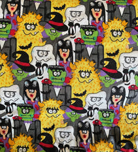 Load image into Gallery viewer, Halloween Monsters Packed Medical Scrub Top Unisex Style for Men & Women