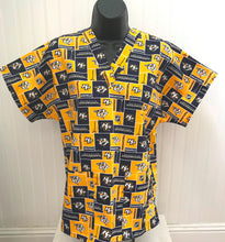 Load image into Gallery viewer, Hockey Nashville Predators Medical Scrub Top Hockey Unisex Relaxed Style Men's Scrub Top & Women's Scrub Top