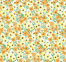 Load image into Gallery viewer, Floral Medical Scrub Top Beautiful Gold Yellow Flower Patch Unisex Style for Men & Women