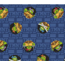Load image into Gallery viewer, TMNT Teenage Mutant Ninja Turtles Class of '86 Blue Fabric Nurse Medical Scrub Top Unisex Style for Men & Women