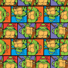Load image into Gallery viewer, TMNT Teenage Mutant Ninja Turtles Donatello Michaelangelo Raphael Leonardo Block Fabric Nurse Medical Scrub Top Unisex Style for Men & Women