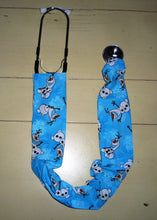 Load image into Gallery viewer, Frozen OLAF Snowflakes Blue Fabric Stethoscope sock cover for Medical Professionals