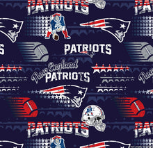 Load image into Gallery viewer, NEW ENGLAND PATRIOTS RETRO FOOTBALL Unisex Medical Surgical Scrub Caps Men & Women Tie Back and Bouffant Hat Styles