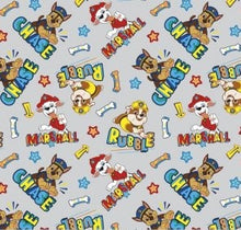 Load image into Gallery viewer, PAW Patrol Rescue Characters CHASE MARSHALL RUBBLE Gray Fabric Nurse Medical Scrub Top Unisex Style for Men & Women