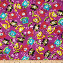 Load image into Gallery viewer, Call Me! Retro Dial Tone Phone on Purple Fabric Nurse Medical Scrub Top Unisex Style for Men & Women *LAST ONE