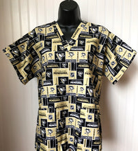 Load image into Gallery viewer, Hockey Pittsburg Penguins Medical Scrub Top Unisex Relaxed Style Men's Scrub Top & Women's Scrub Top