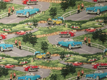 Load image into Gallery viewer, Vintage Cars Automobiles Vacation Nurse Medical Scrub Top Unisex Style for Men & Women