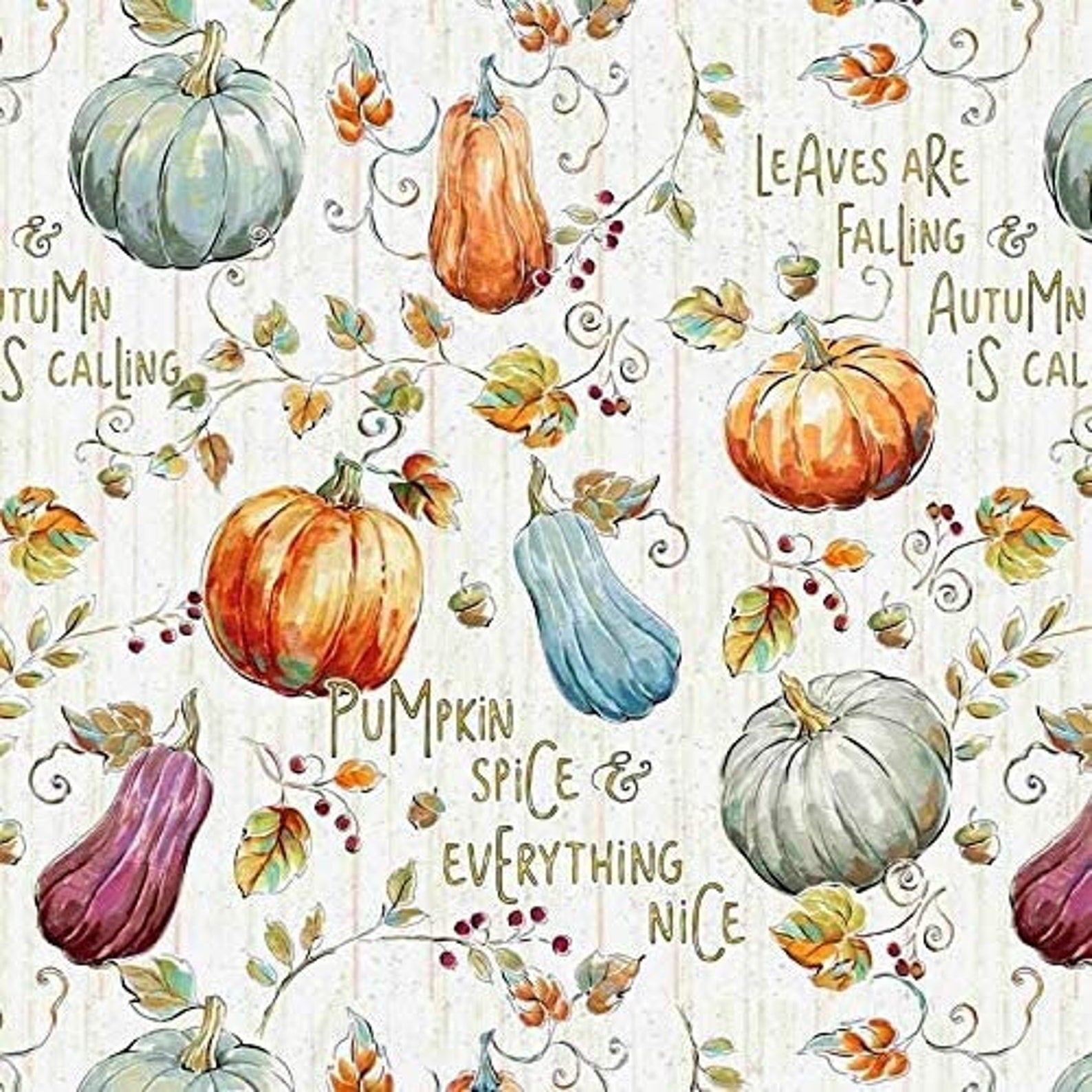 watercolor pumpkin spice and everything nice, watercolor pumpkin