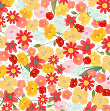 Load image into Gallery viewer, Floral Medical Scrub Top Orange Yellow Green flowers Unisex Style for Men & Women